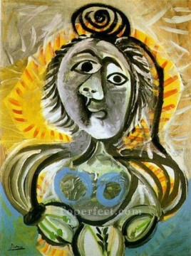 抽象的かつ装飾的 Painting - ファム・オ・フォートゥイユ 1970 キュビズム